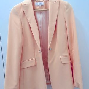 Calvin Klein Pink, Peach, and Pearl Silken Blazer